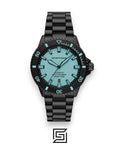 Emporio Armani AR60084 Black Stainless Steel Automatic Blue Dial Dive Watch 43mm