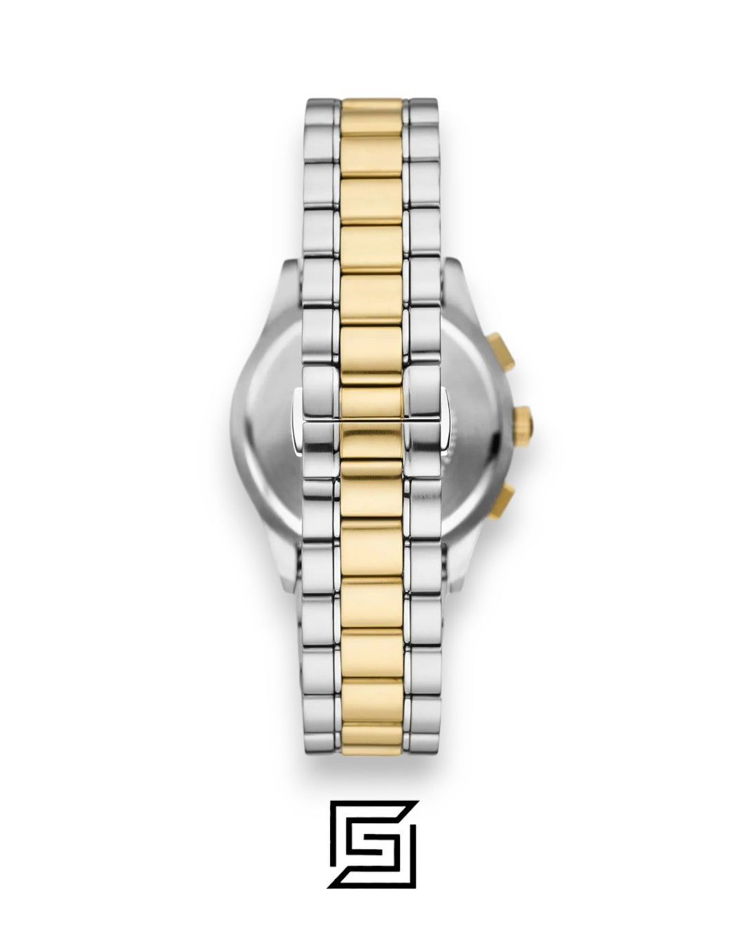 Armani AR11527 Men's Two-Tone Stainless Steel Chronograph Watch with Grey Dial