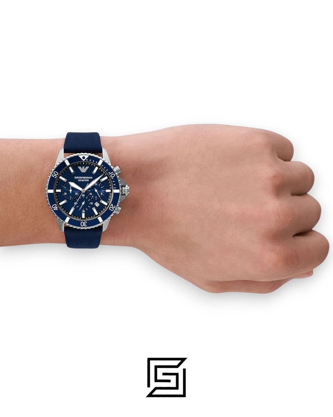 Emporio Armani AR11588 Blue Dial Men's Stainless Steel Watch
