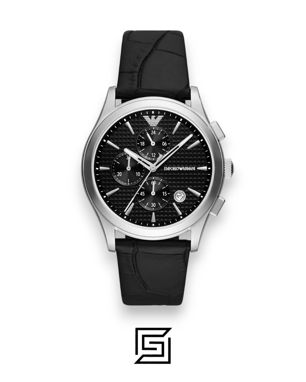 Armani AR11530 Men's Chronograph Black Dial Watch 44mm