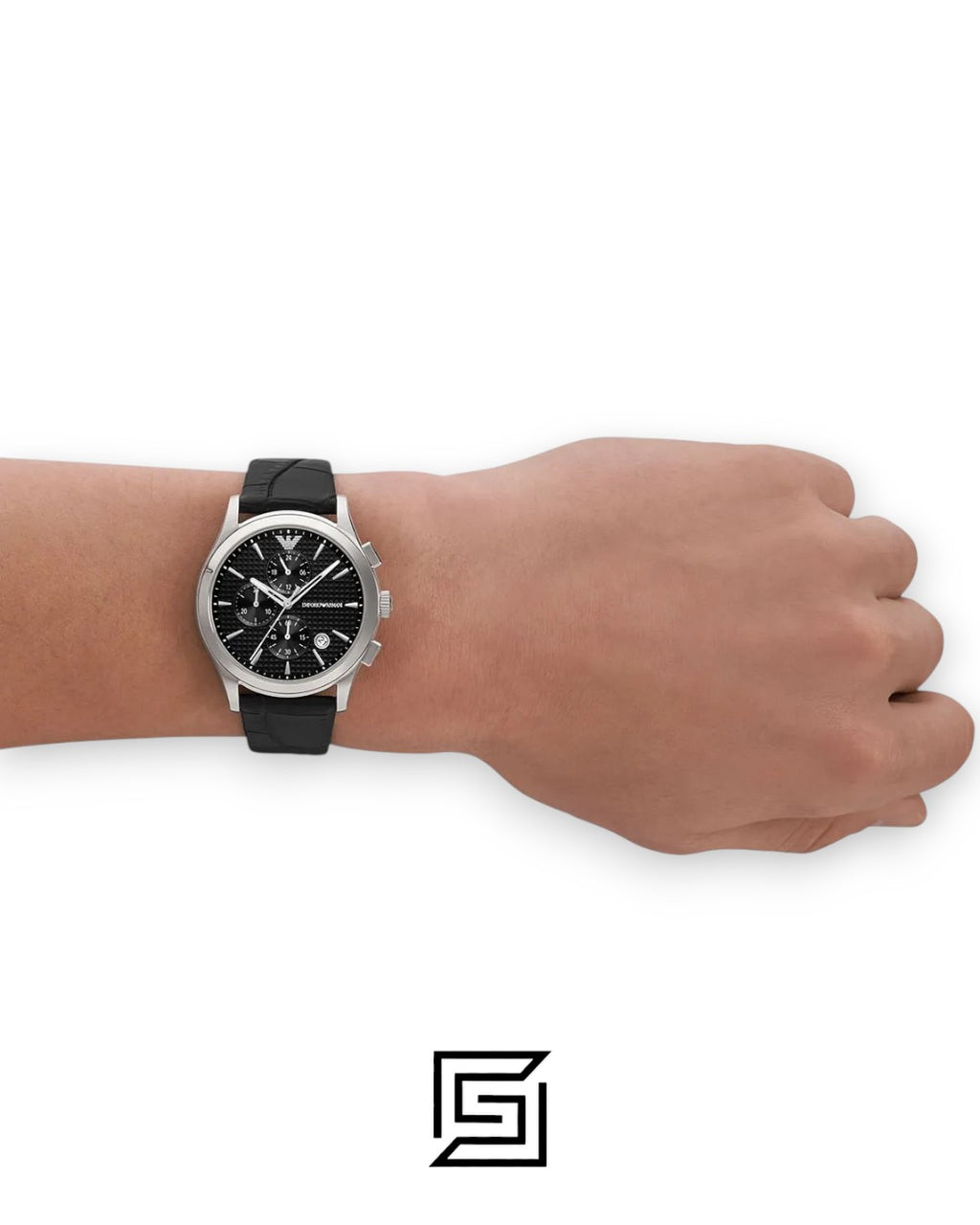 Armani AR11530 Men's Chronograph Black Dial Watch 44mm