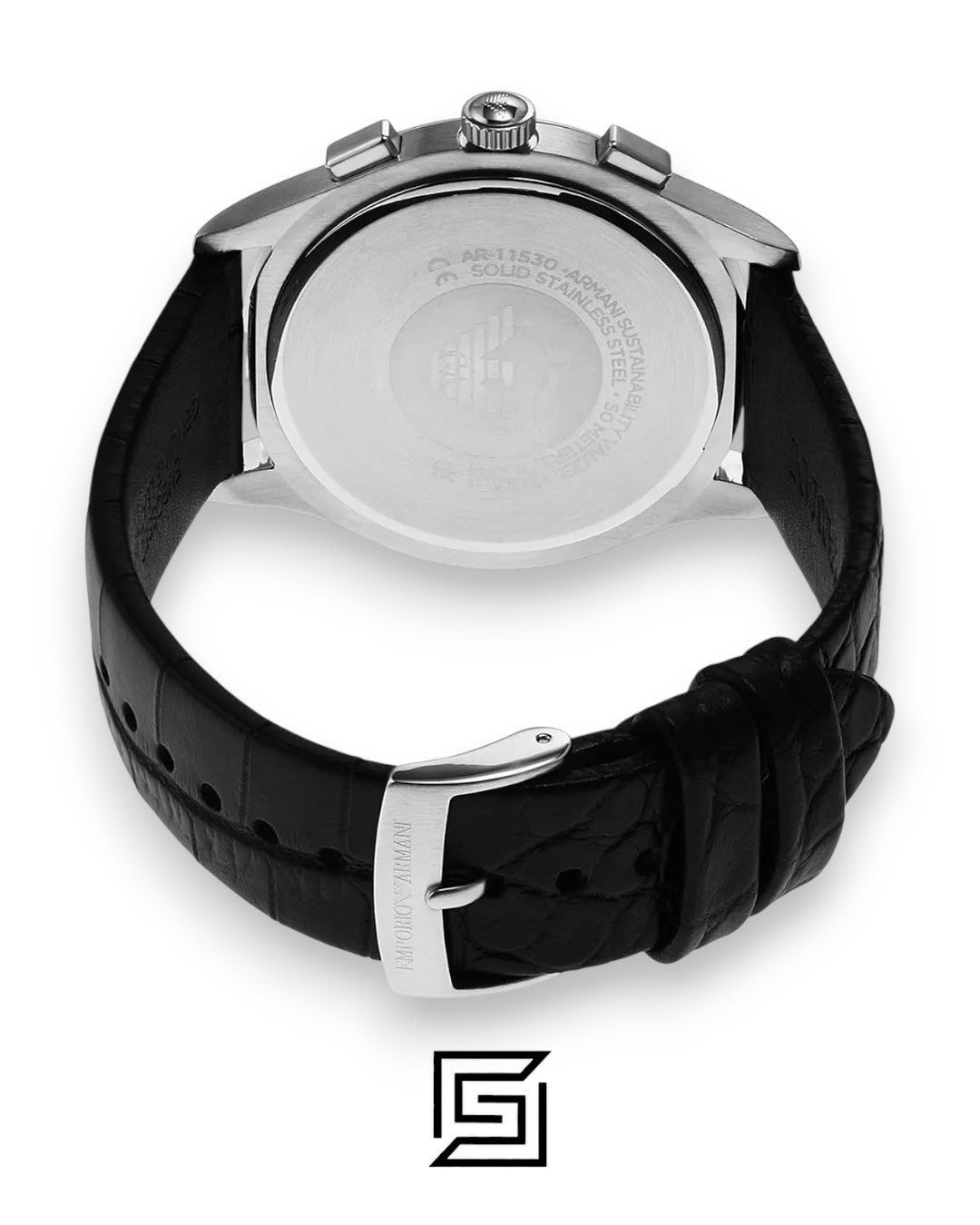 Armani AR11530 Men's Chronograph Black Dial Watch 44mm