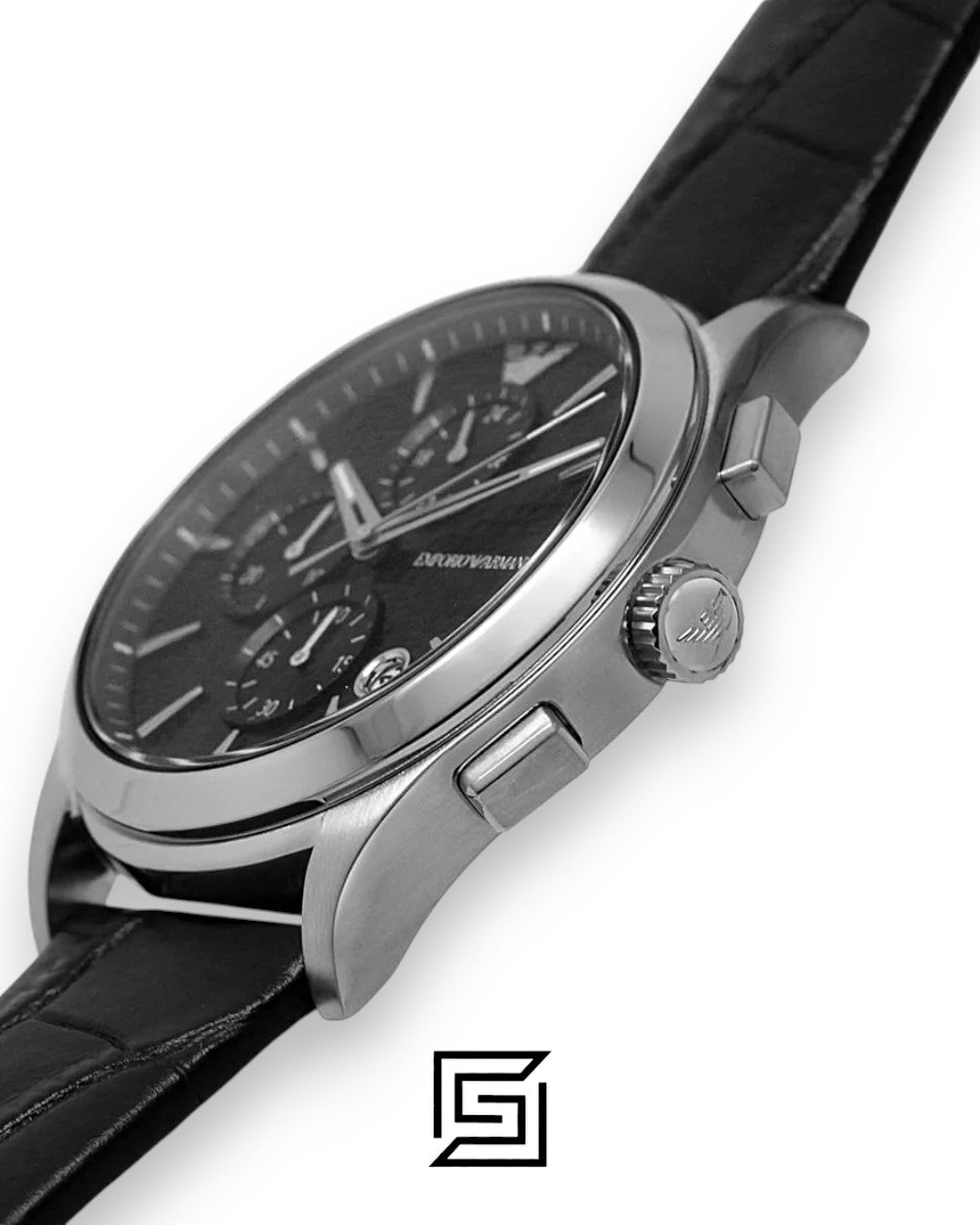 Armani AR11530 Men's Chronograph Black Dial Watch 44mm