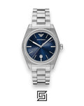 Emporio Armani AR11620 Men's Silver Stainless Steel Watch Blue Dial