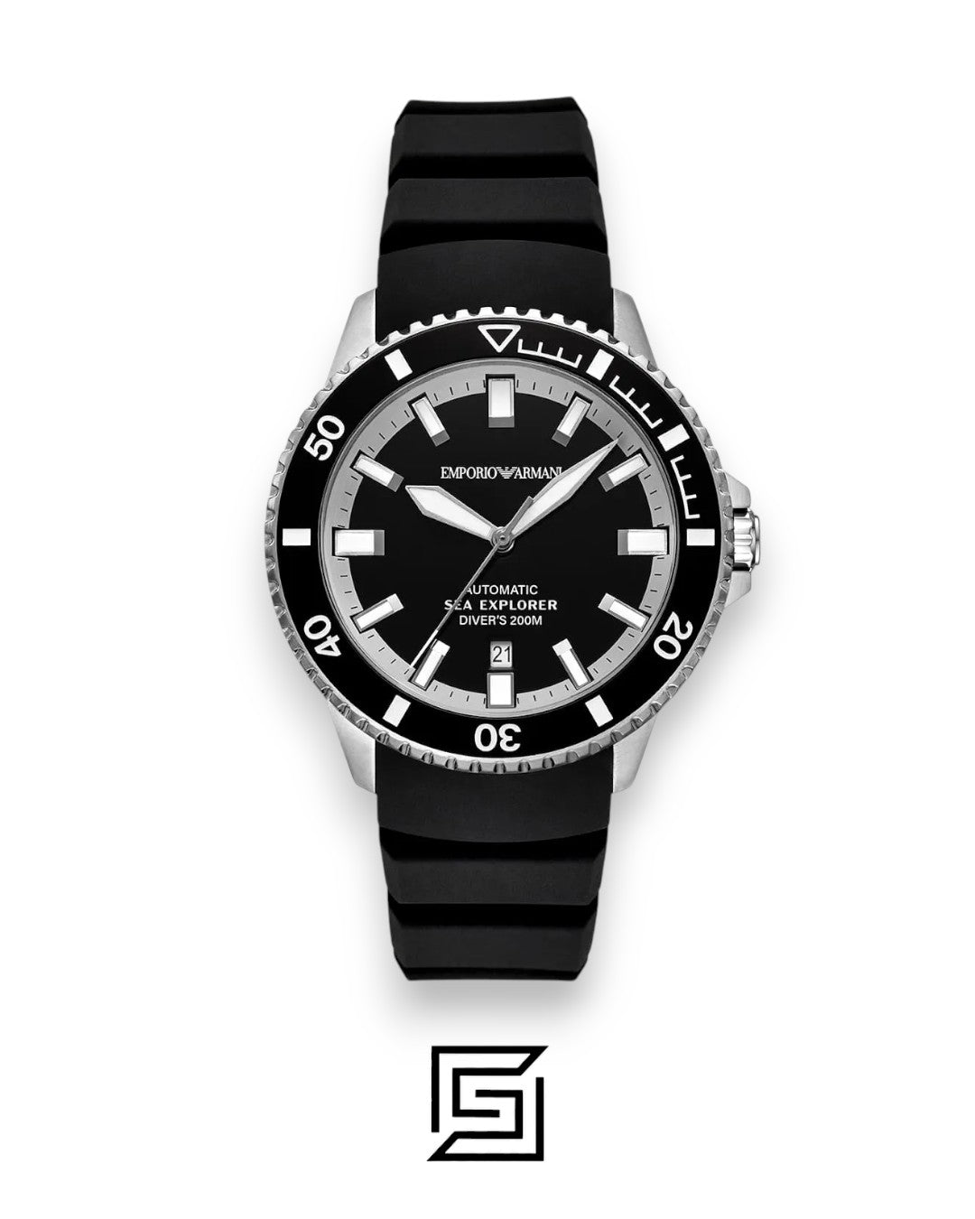 Armani AR60086 Black Dial Automatic Diver's Watch