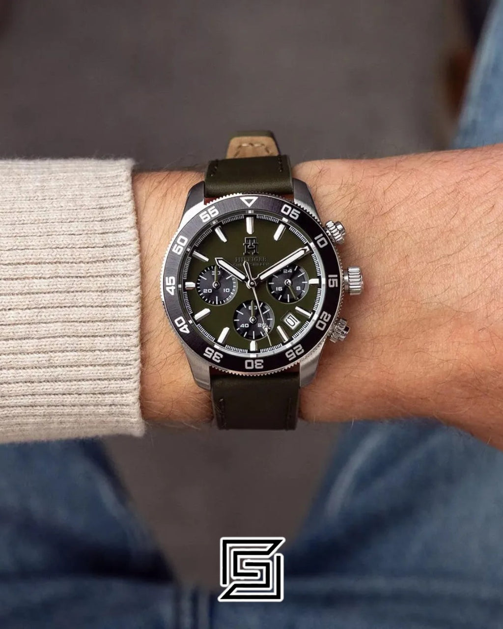 Tommy Hilfiger 1792188 Green Dial Chronograph Watch
