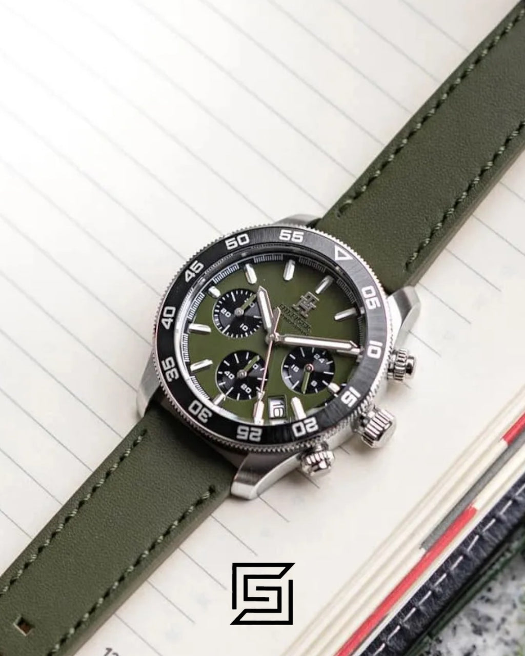 Tommy Hilfiger 1792188 Green Dial Chronograph Watch
