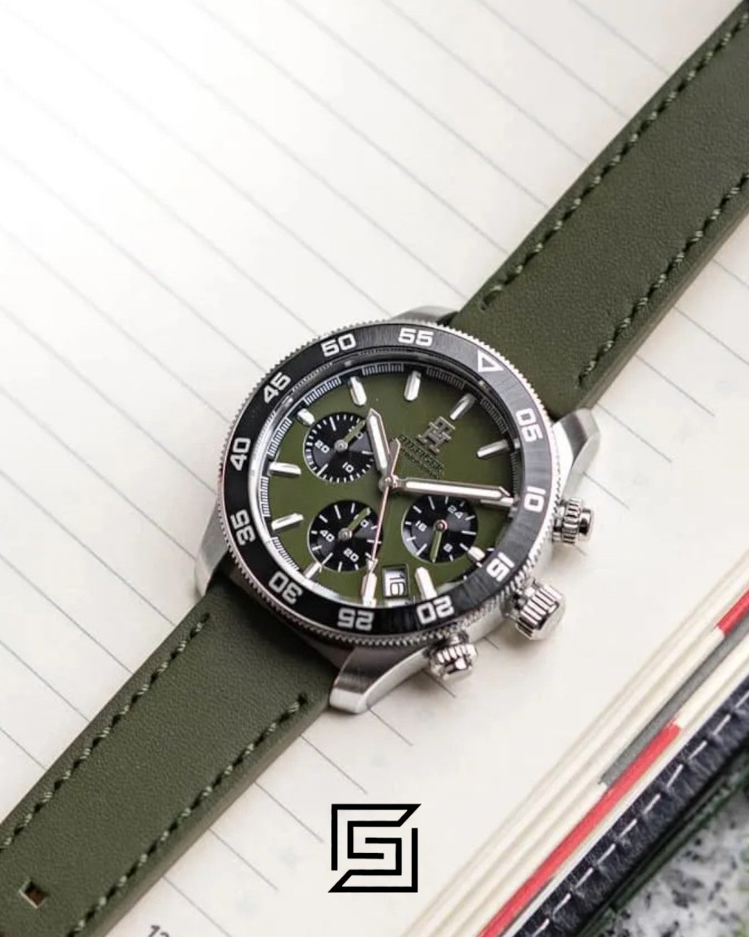 Tommy Hilfiger 1792188 Green Dial Chronograph Watch