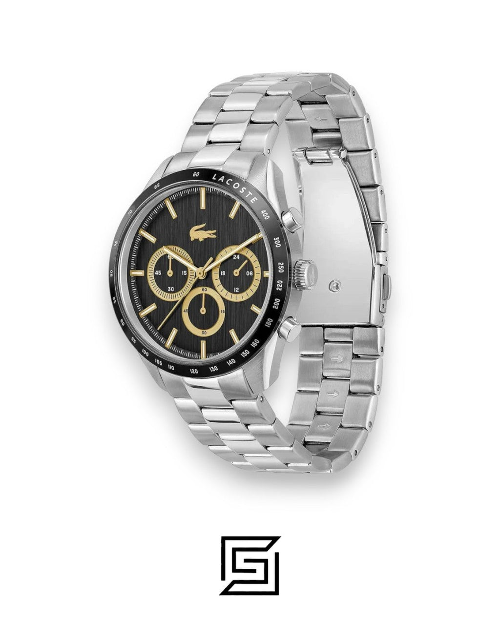 Lacoste 2011272 Men's Stainless Steel Black Dial Chronograph Watch