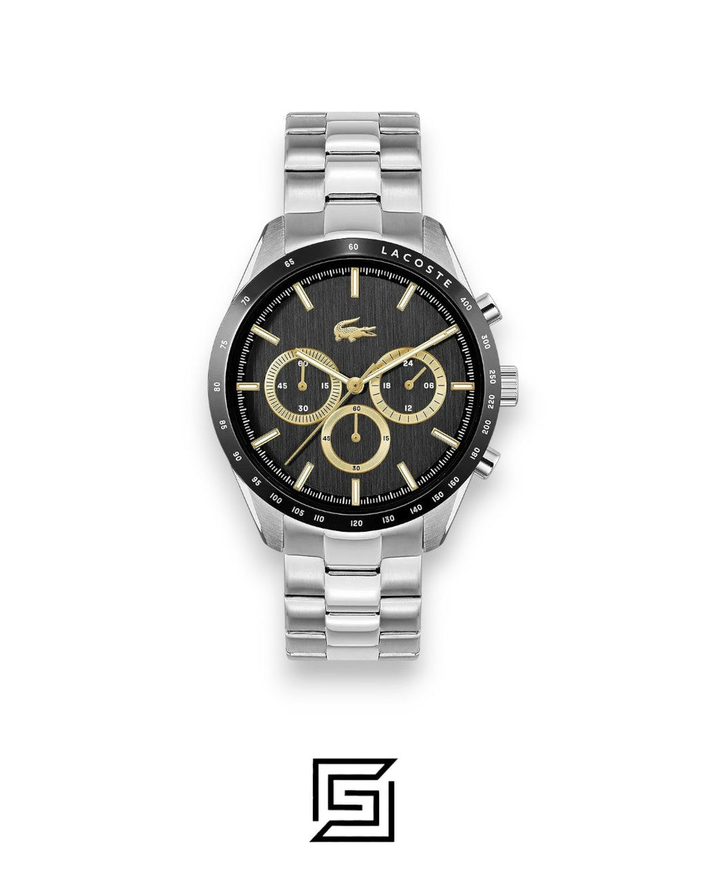 Lacoste 2011272 Men's Stainless Steel Black Dial Chronograph Watch