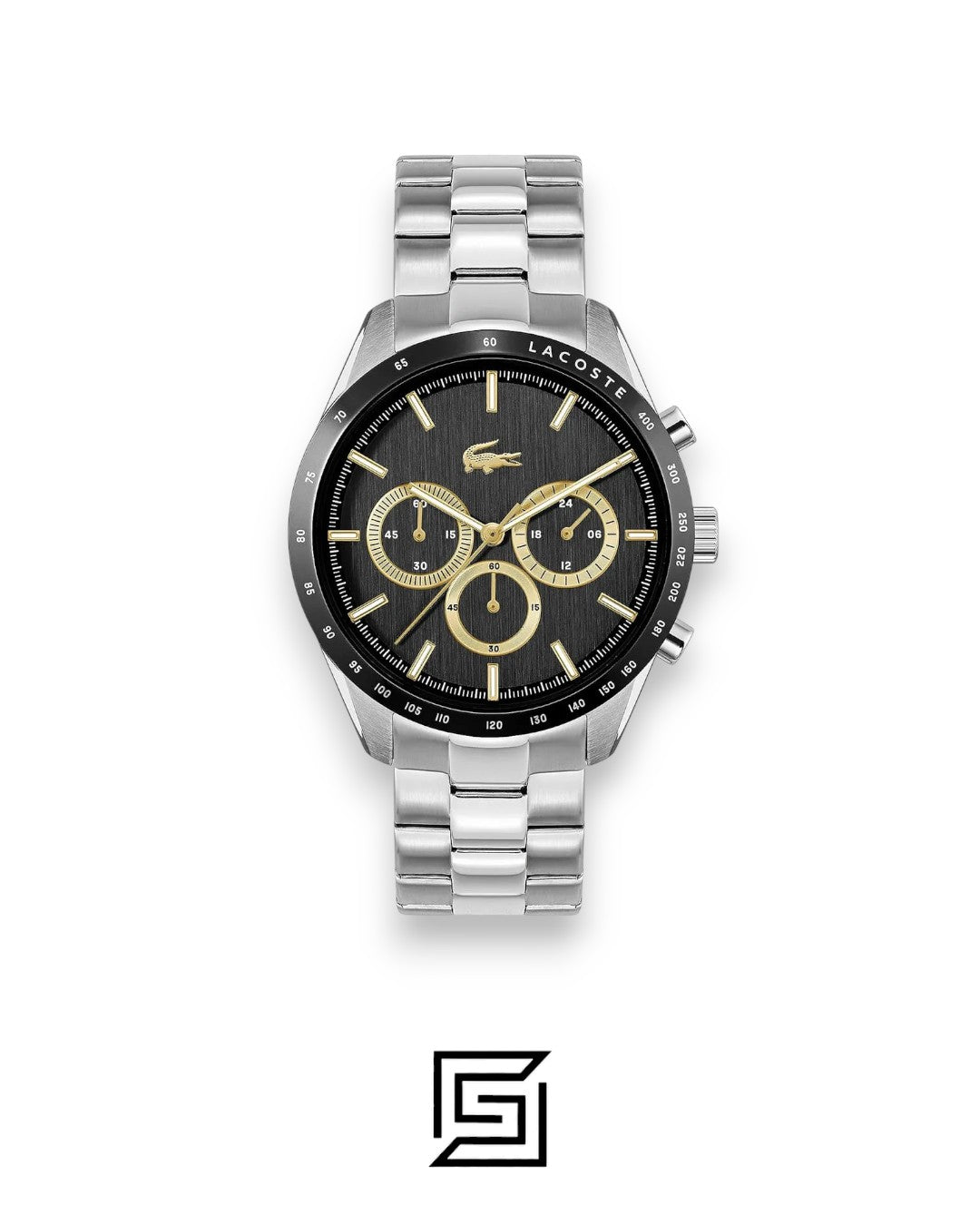 Lacoste 2011272 Men's Stainless Steel Black Dial Chronograph Watch