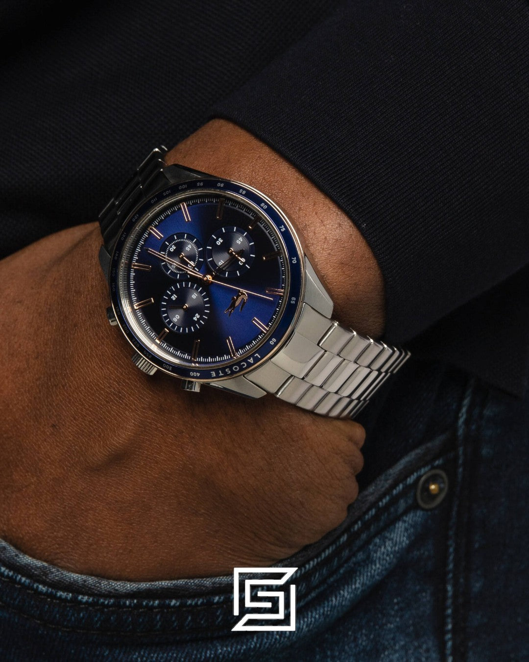 Lacoste 2011081 Men's Chronograph Blue Dial Stainless Steel Watch