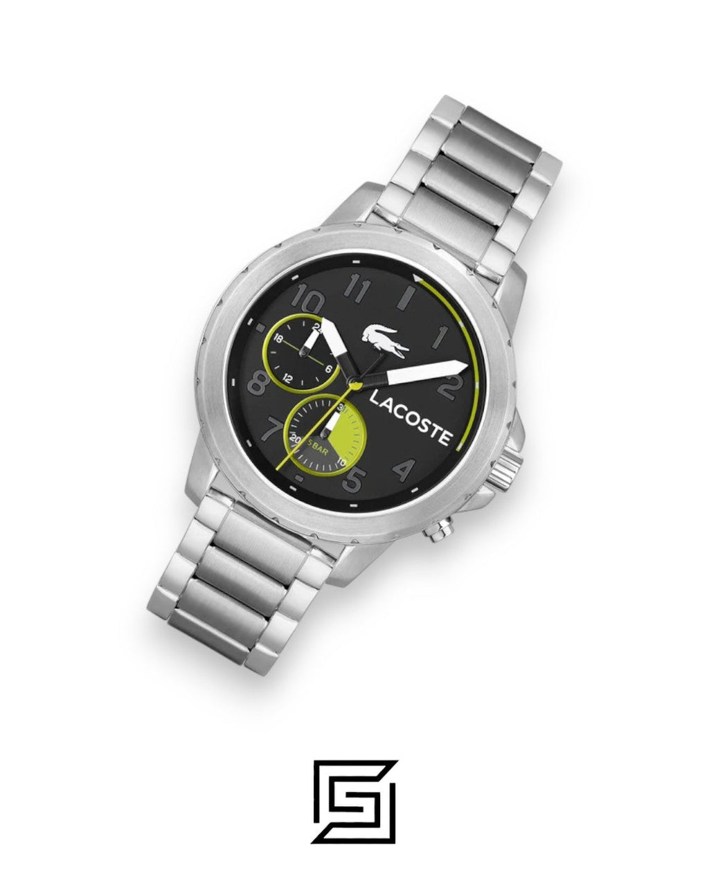 Lacoste 2011207 Men's Stainless Steel Black Dial Watch