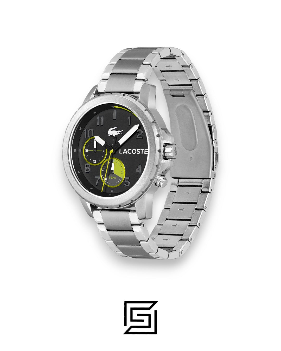 Lacoste 2011207 Men's Stainless Steel Black Dial Watch