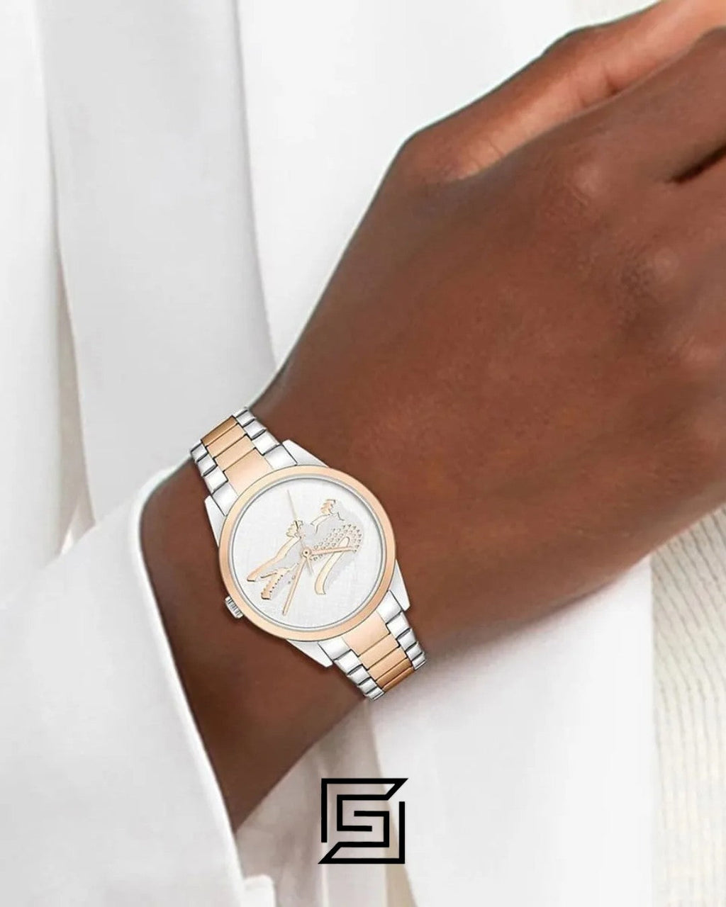 Lacoste 2001263 Women's Two-Tone Stainless Steel Watch with White Dial