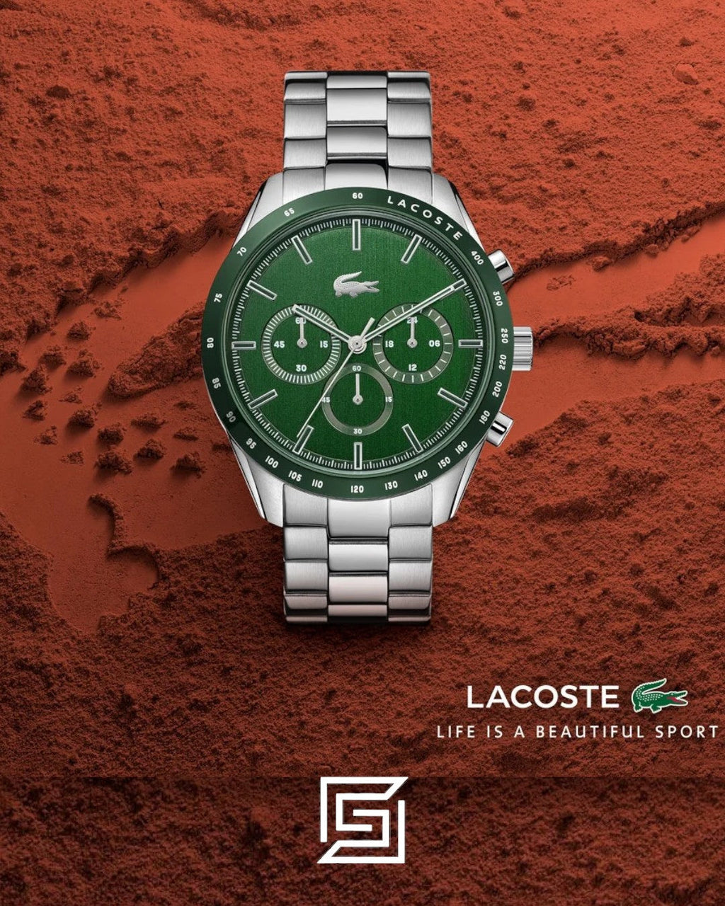 Lacoste 2011080 Green Dial Chronograph Watch