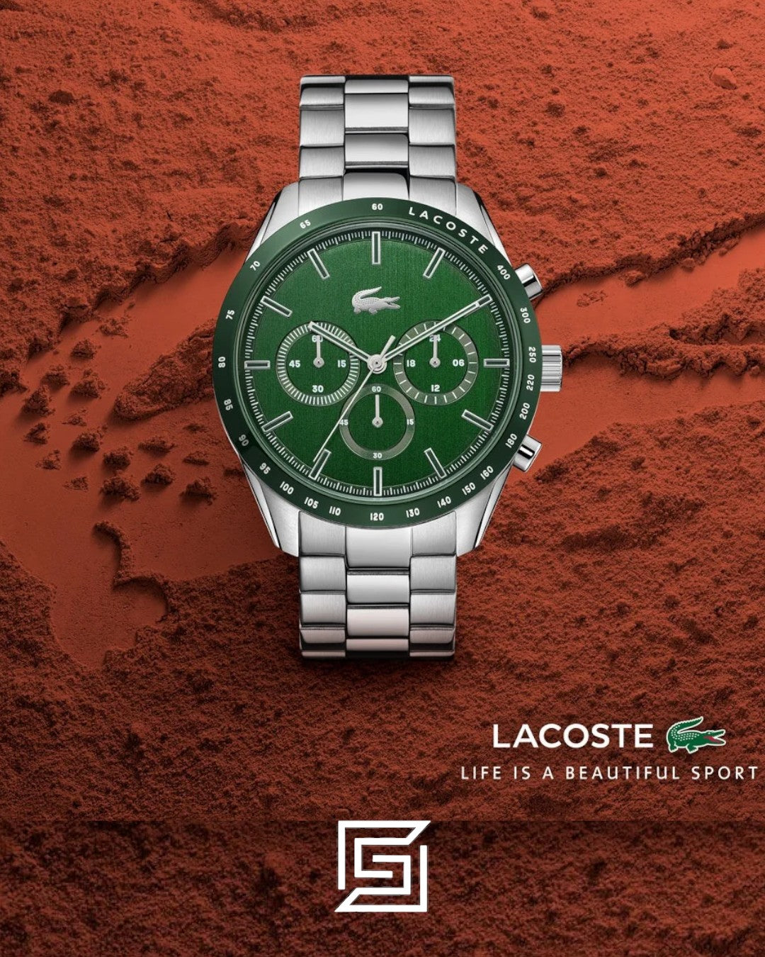 Lacoste 2011080 Green Dial Chronograph Watch