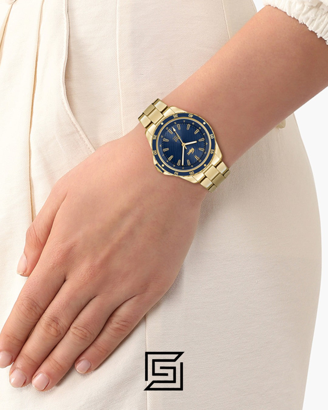 Lacoste 2001371 Women's Gold-Tone Stainless Steel Blue Dial Watch