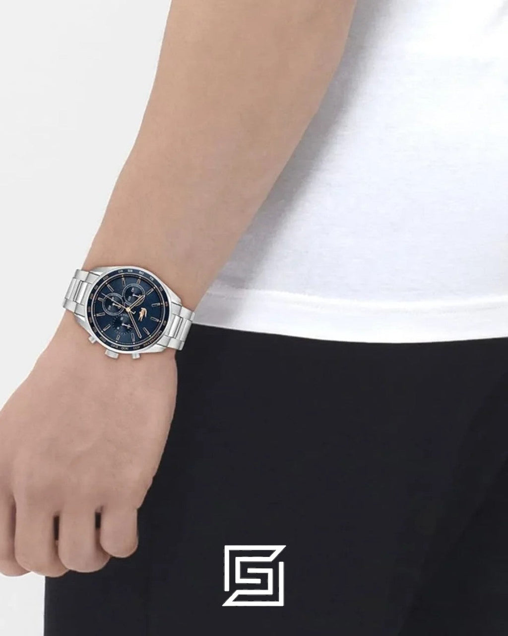 Lacoste 2011380 Men's Chronograph Blue Dial Stainless Steel Watch