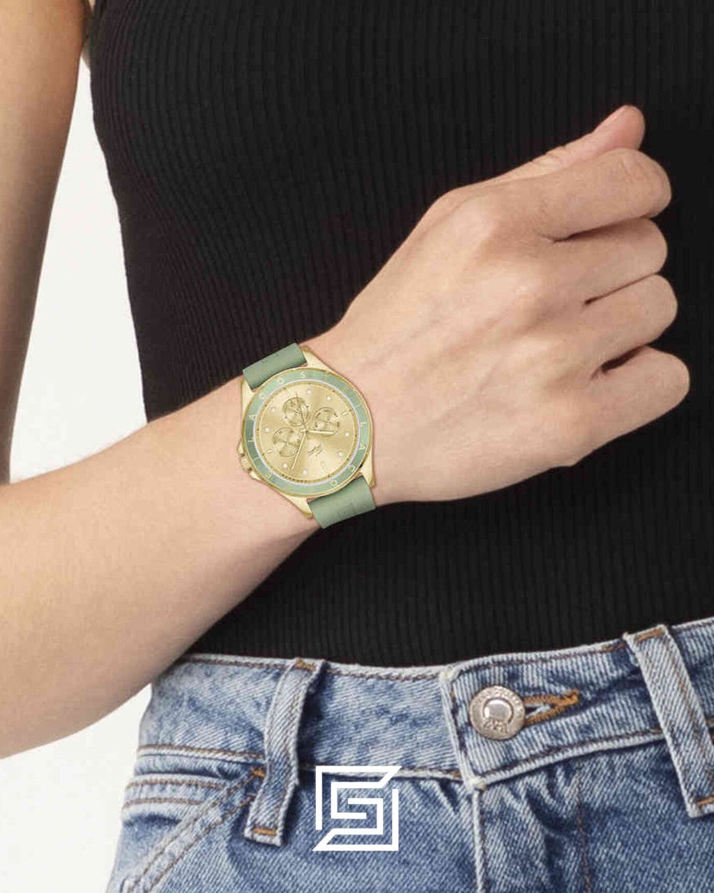 Lacoste 2001298 Gold Case Women's Watch Green Dial