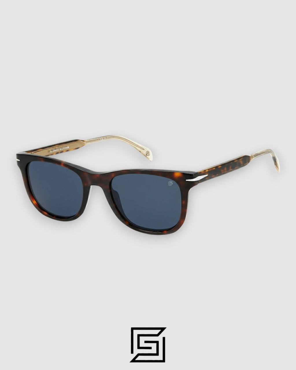 David Beckham DB1113 Tiger Brown Frame With Dark Blue Lenses