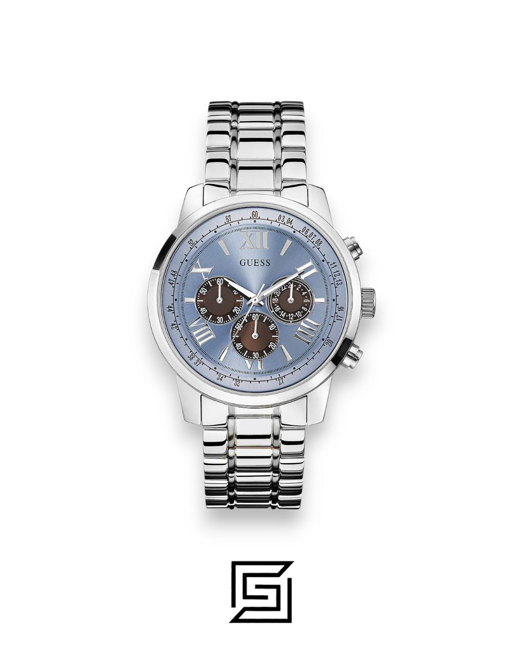 تخمين ساعة كرونوغراف بعقارب زرقاء Guess W0379G6