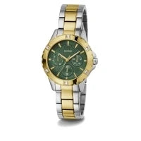 Guess GW0723L1 Two-Tone Gold and Silver Case 40mm Green Dial Women's Watch