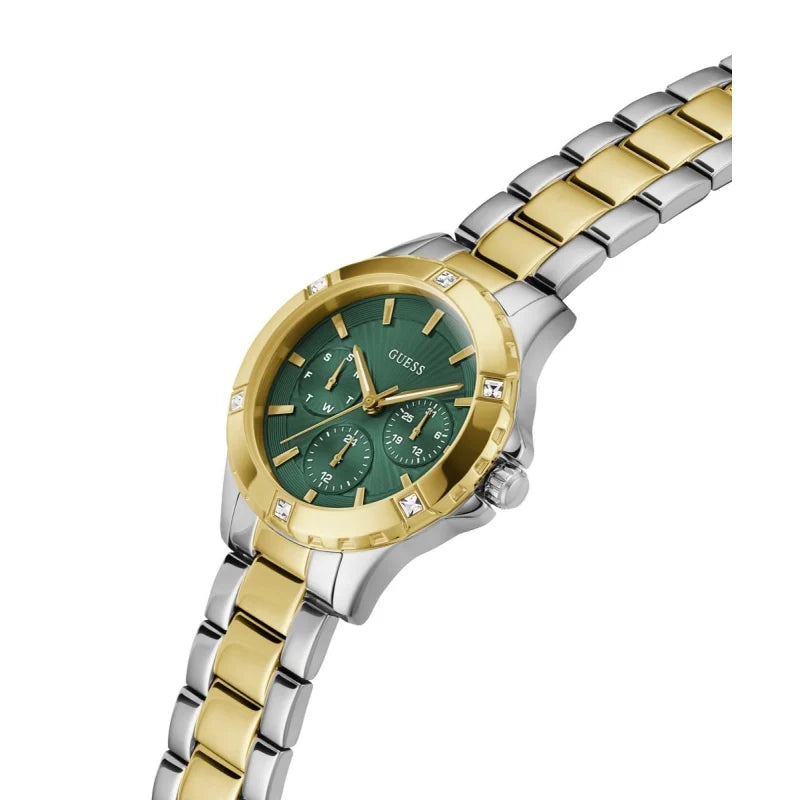 Guess GW0723L1 Two-Tone Gold and Silver Case 40mm Green Dial Women's Watch