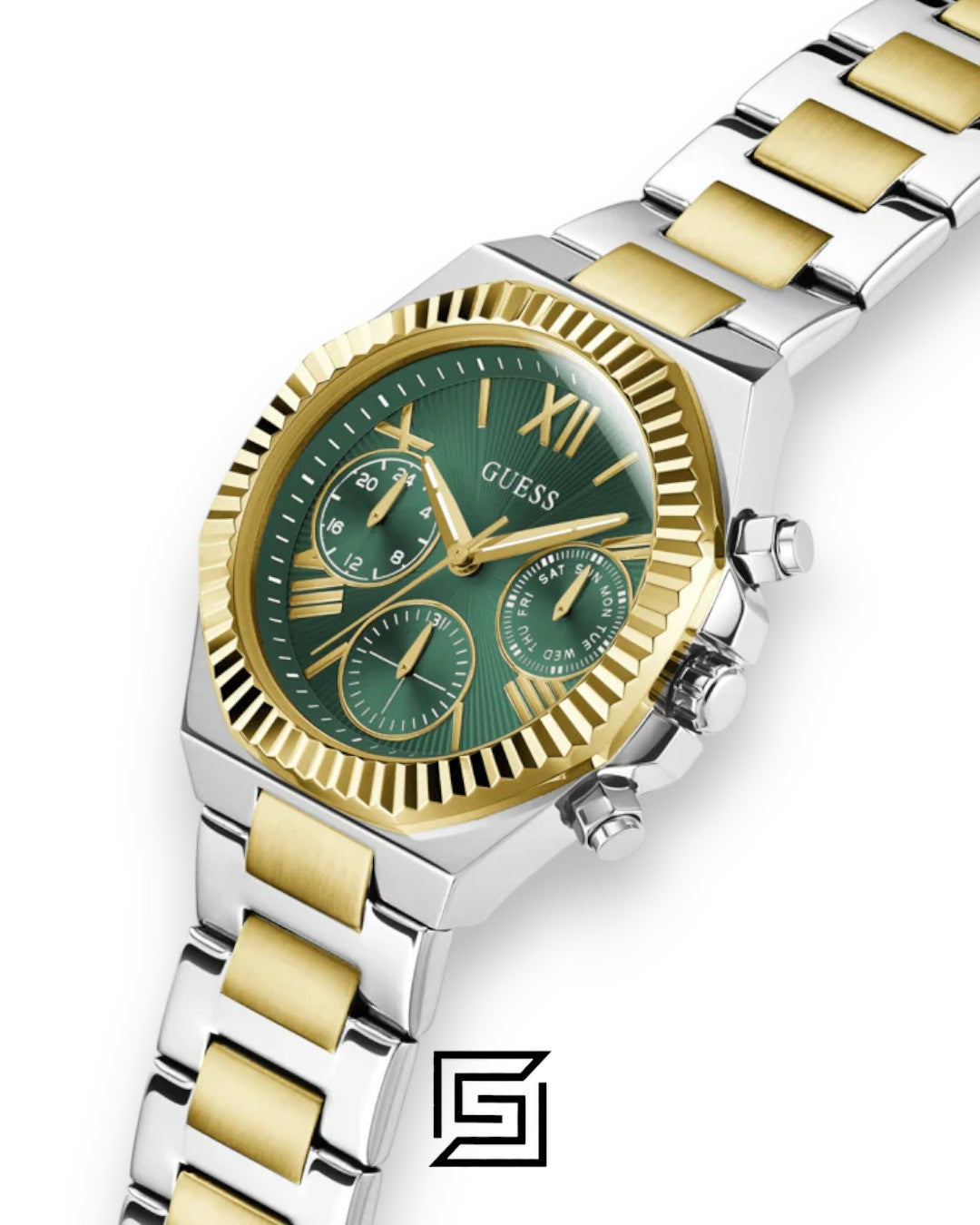 Guess GW0769L4 Two-Tone Green Dial Watch