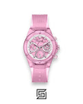 Guess GW0438L2 Pink Dial Transparent Watch