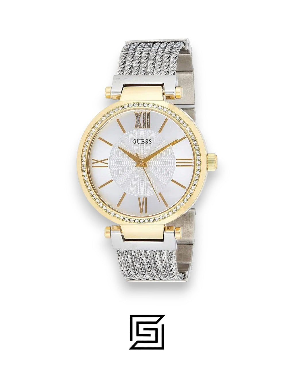 Guess W0638L7 Silver Dial Two-Tone Stainless Steel Women's Watch
