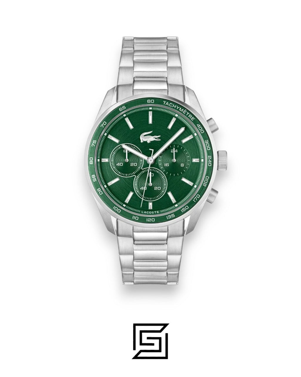 Lacoste 2011346 Green Dial Chronograph Stainless Steel Men's Watch