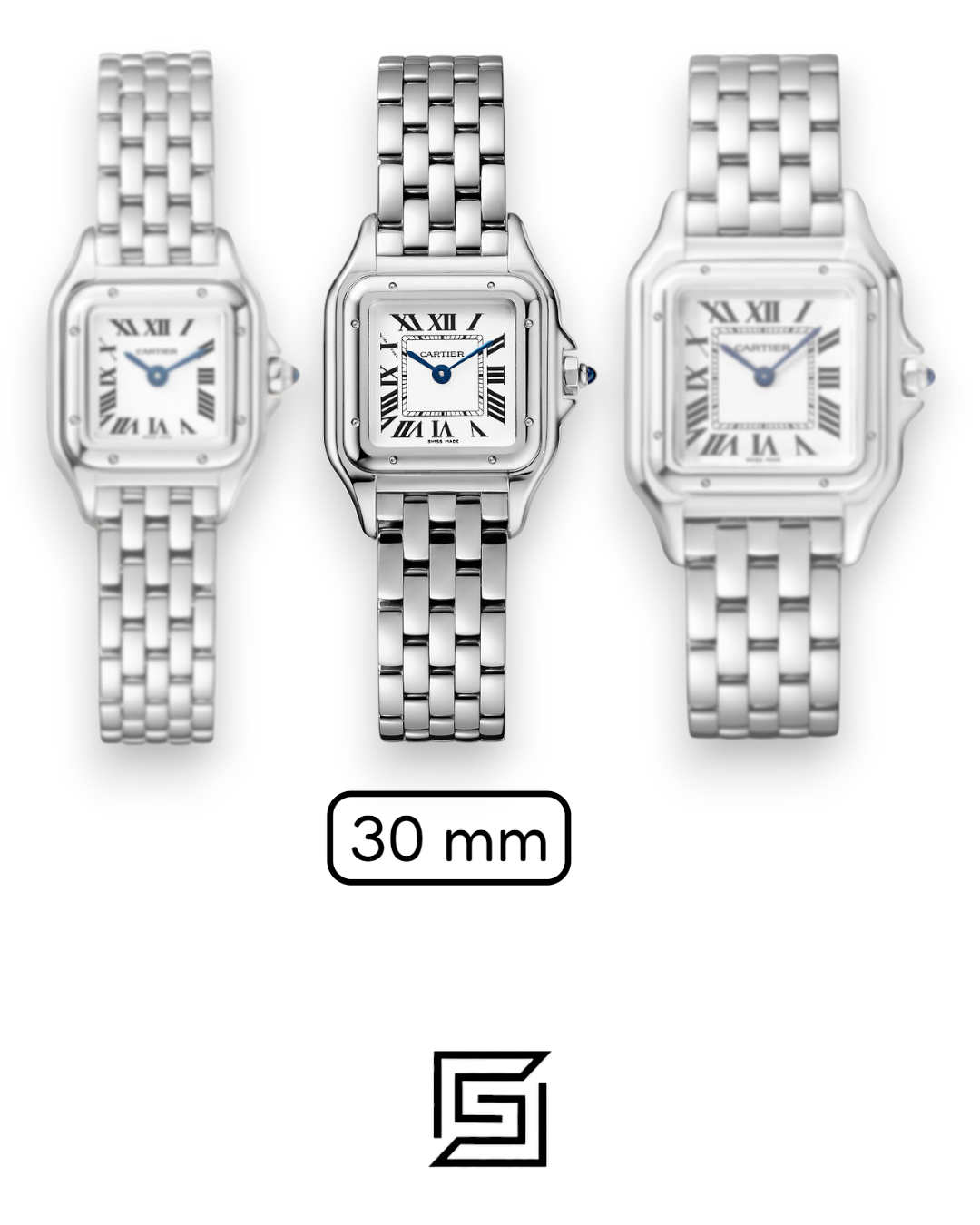 Cartier Santos Full Gold White Dial – Japanese Automatic Movement (30mm)