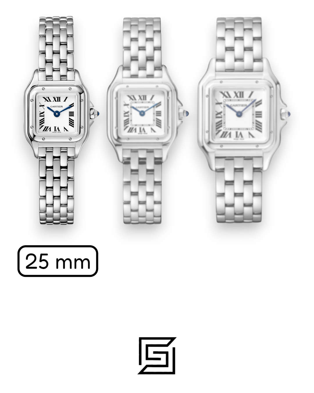 Cartier Santos Full Gold White Dial – Japanese Automatic Movement (25mm)