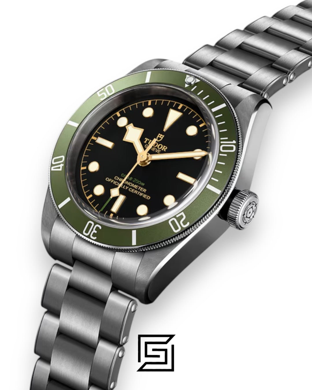 TUDOR Black Bay GREEN Gold Points Flat