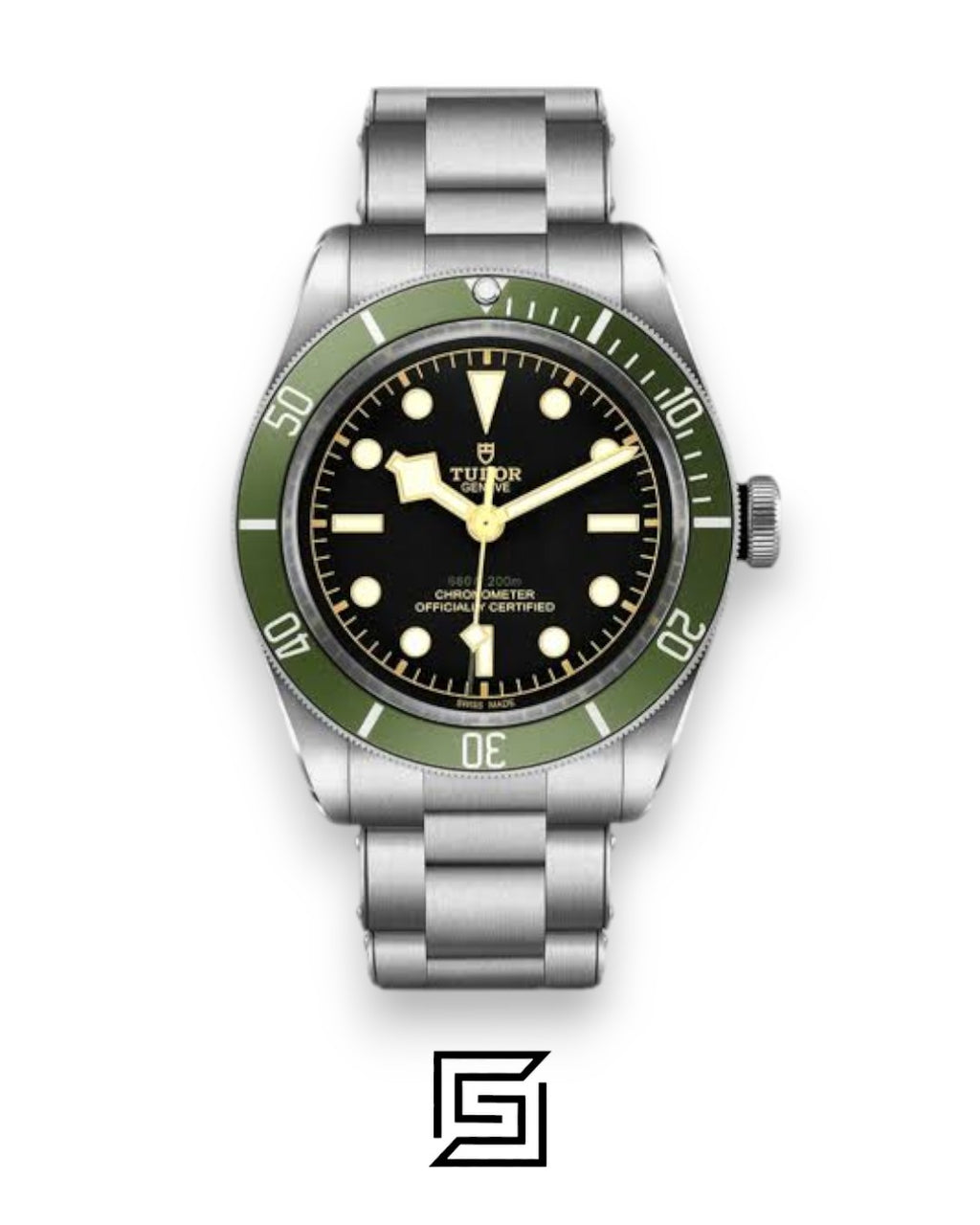 TUDOR Black Bay GREEN Gold Points Flat