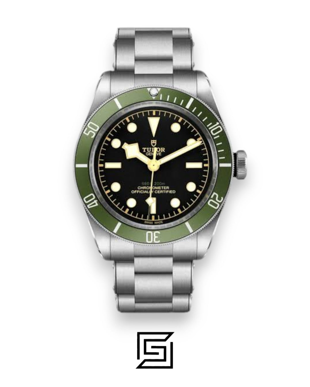 TUDOR Black Bay GREEN Gold Points Flat