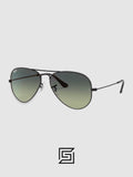 نظارة راي بان RB3025 AVIATOR LARGE 58 شمسية للجنسين - أسود_أخضر