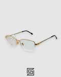 FRED FG50031U Optical Glasses - Half-Rim Silver and Gold Frame