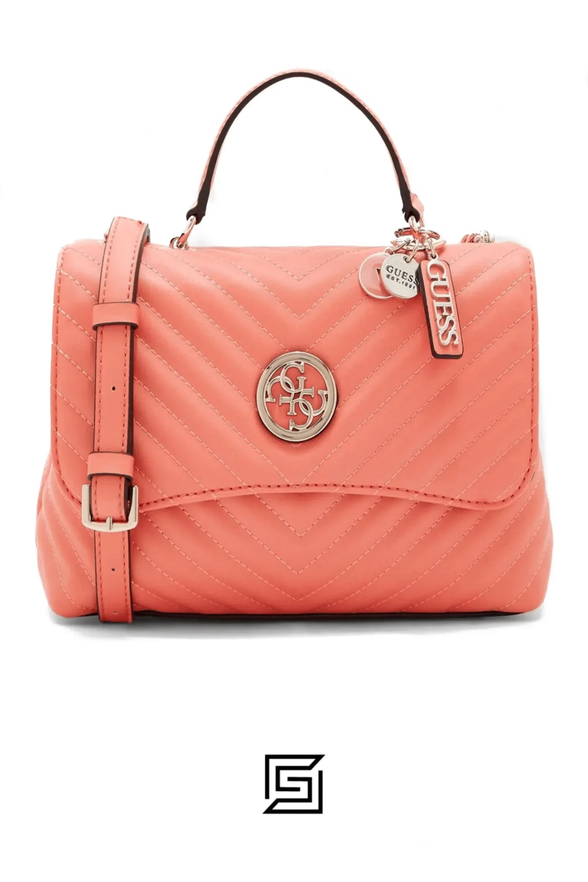 leather Guess Women's Blakely Top Handle Flap Top-Handle Bag