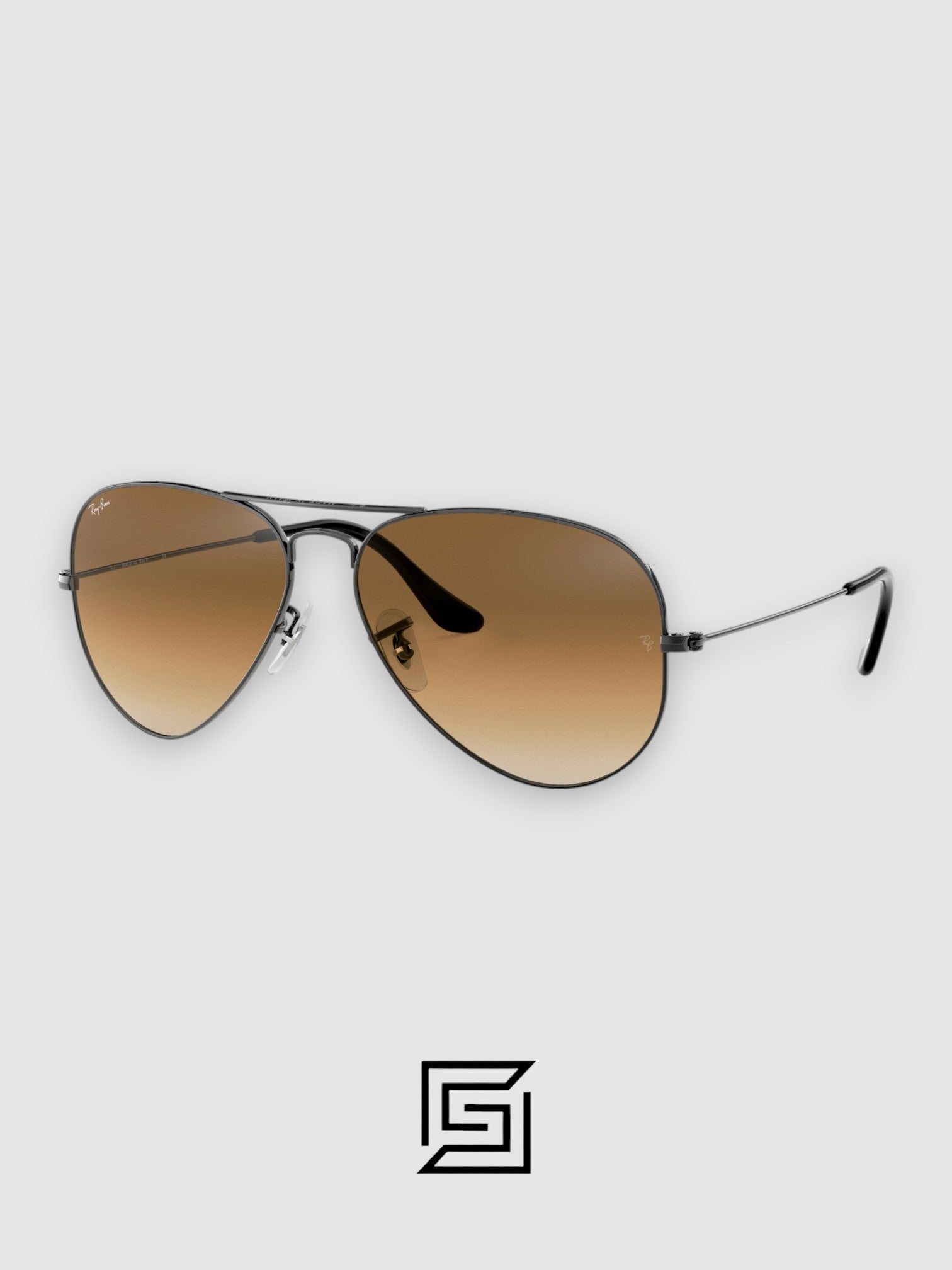 Ray Ban RB3025 AVIATOR MEDIUM 55 نظارة شمسية للجنسين - بني_بني