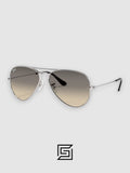 Ray Ban RB3026 AVIATOR XL Unisex - silver_G15