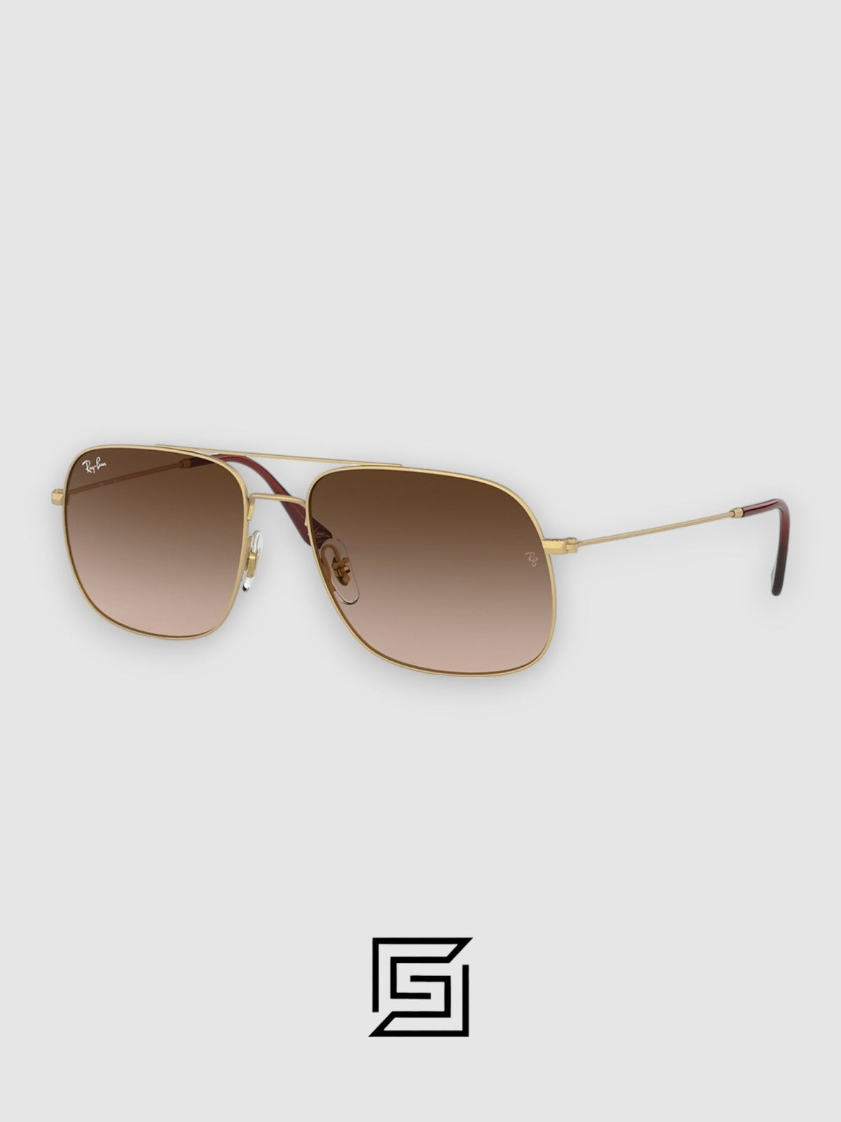 Ray Ban RB3595 ANDREA Sunglasses Unisex - GOLD_HONEY