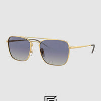 Ray Ban RB3588 Sunglasses Unisex - GOLD-BLUE
