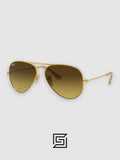 Ray Ban RB3025 AVIATOR MEDIUM 55 Sunglasses Unisex - GOLD_HONEY