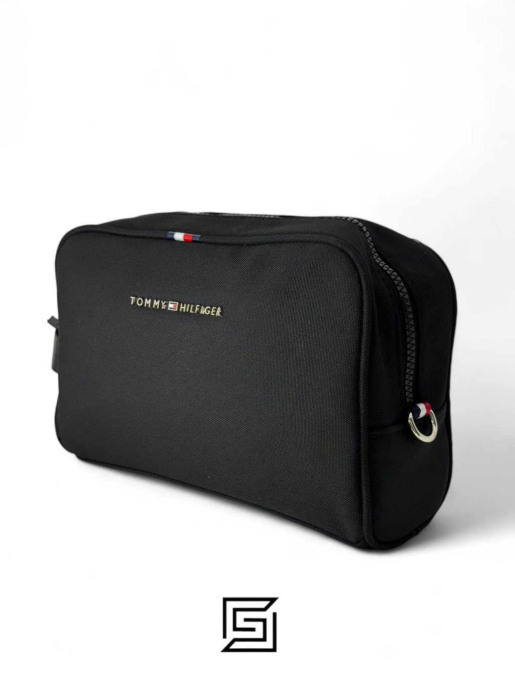 Tommy Hilfiger leather Tommy Handbag BOX FABRIC Tommy METAL Middle LOGO TM1023-7/BLACK