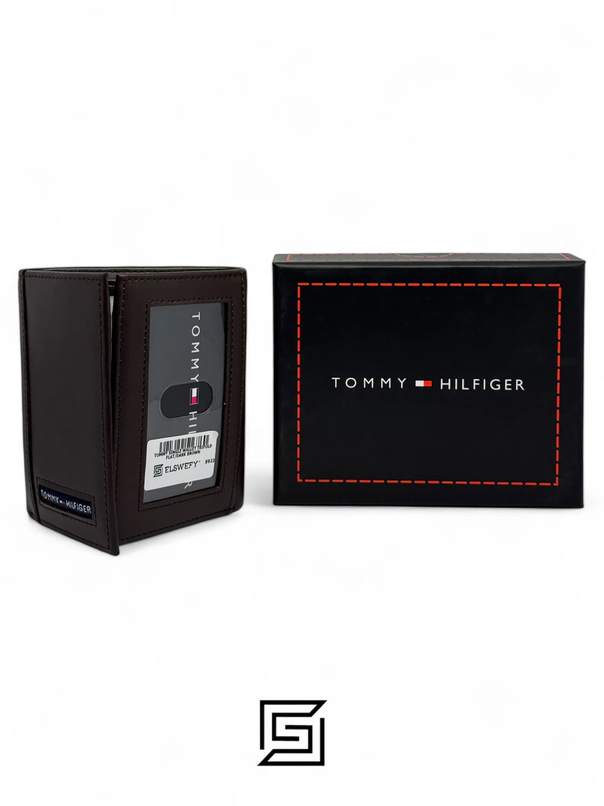 Tommy Hilfiger leather TOMMY SINGLE WALLET TRIFOLD FLAT/DARK BROWN