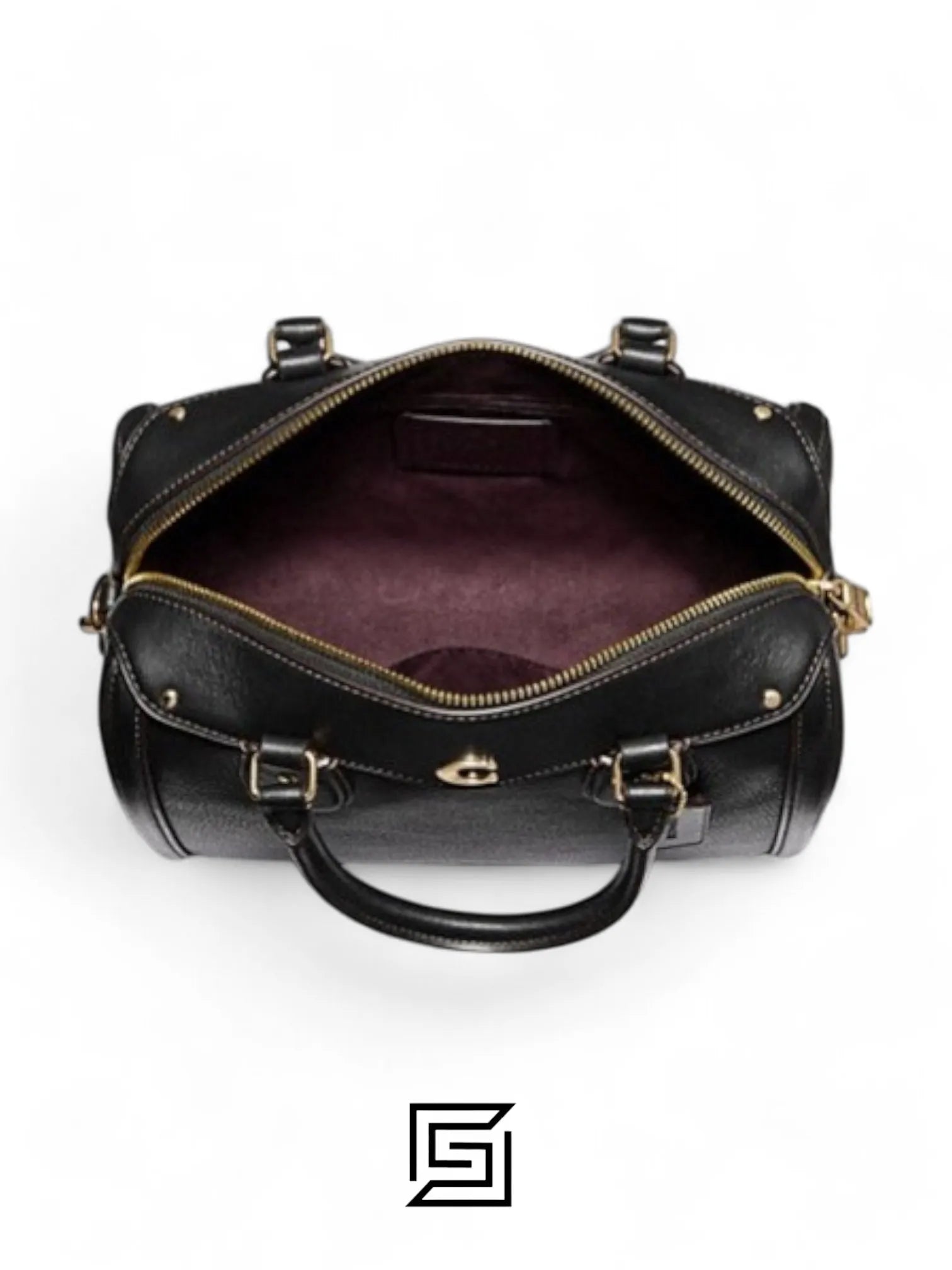 leather Coach F37862 Ivie Bennet Satchel Black