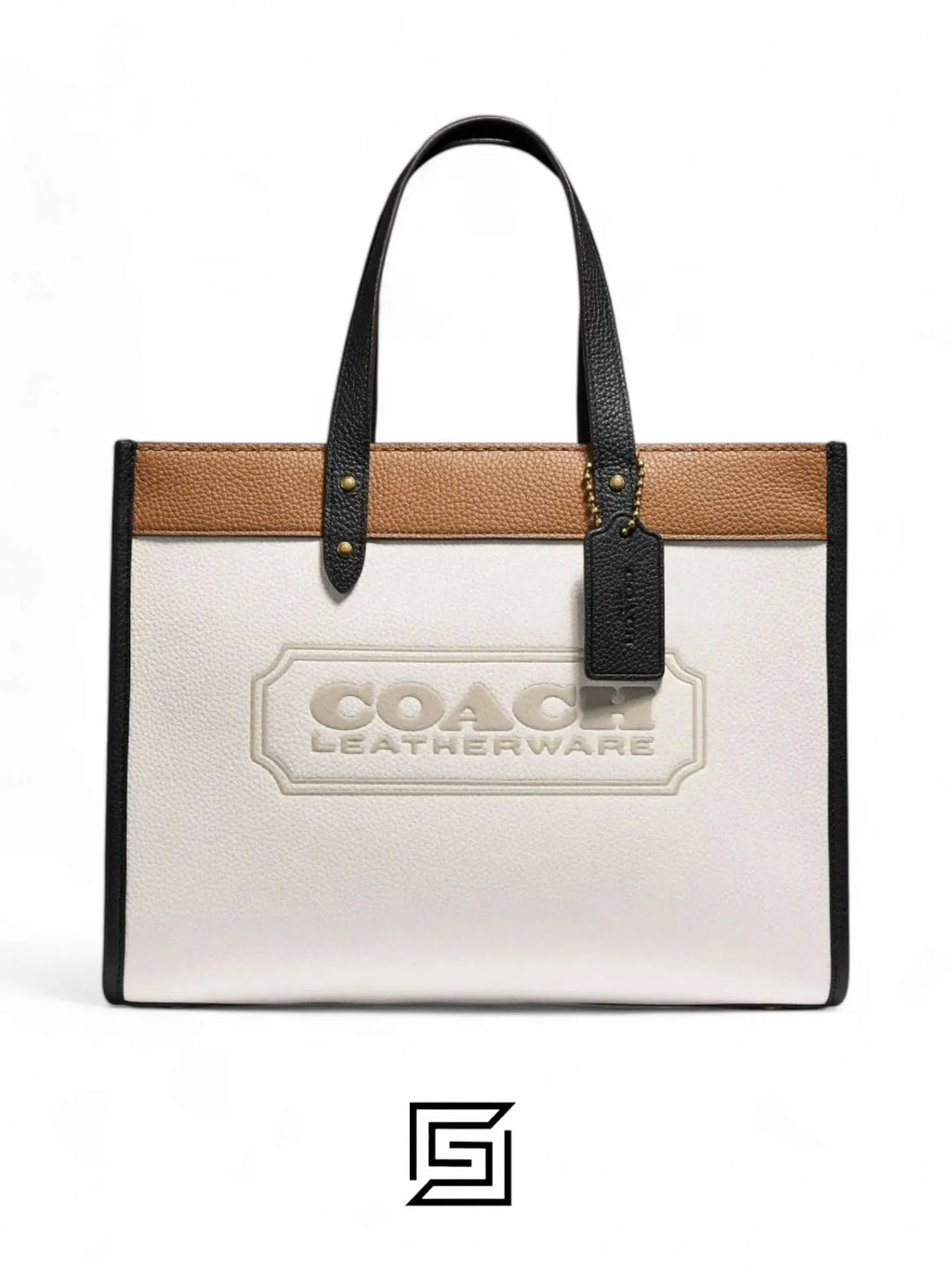 leather Field Tote 30 In Colorblock With Coach Badge C0777