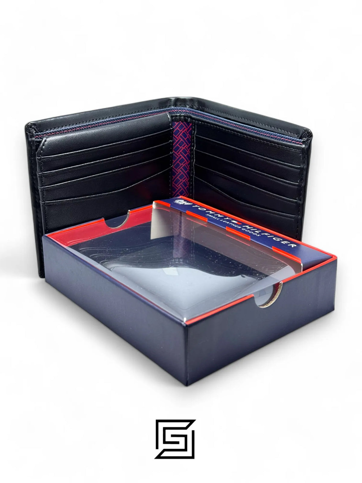 wallets TOMMY SINGLE WALLET W TOMMY HILLFIGER ON LEATHER/BLACK